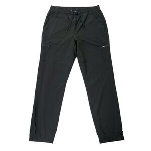 Eddie Bauer Flexion Polar Lined Cargo Pants Womens 12 Black Cozy Warm Outdoor
